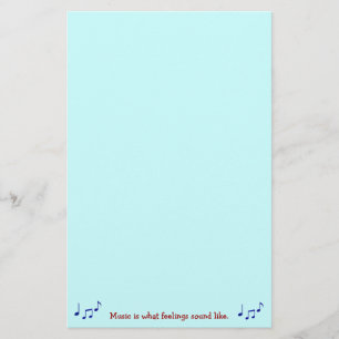 Papelería La música es lo que suenan las sensaciones como