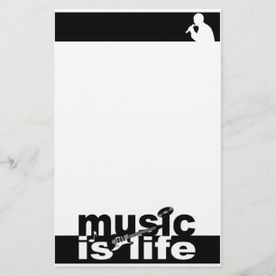 Papelería La música es permanente, personalizar