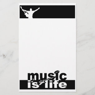 Papelería La música es permanente, personalizar