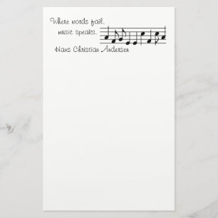 Papelería La música habla — Stationery
