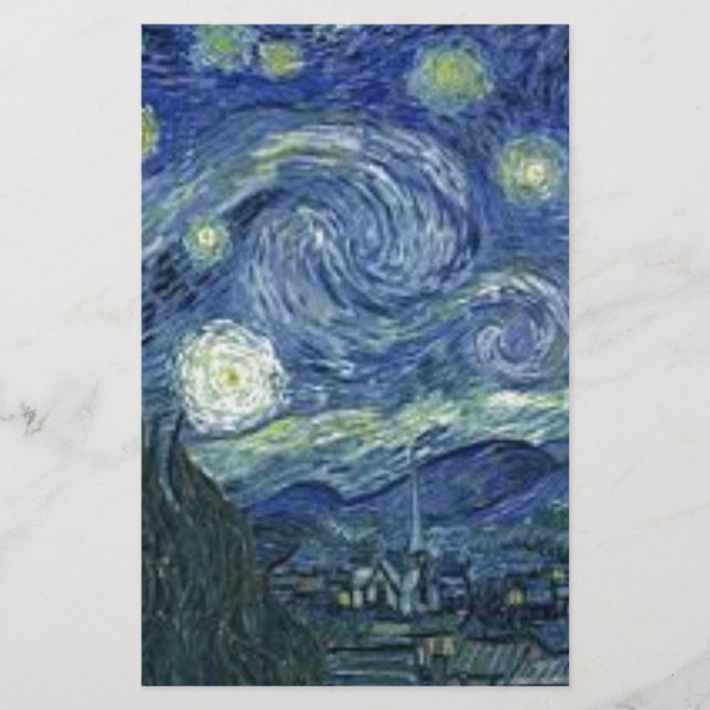Papelería La Noche Estrellada Van de Gogh (The Starry Night) (Anverso)