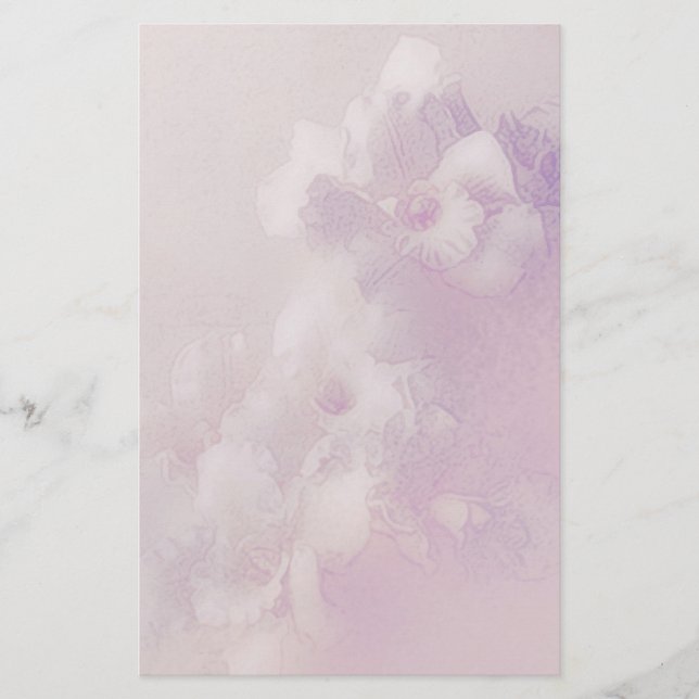 Papelería la orquídea soña pálido - rosa (Anverso)