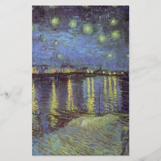 Papelería La pintura nocturna estelar de Van Gogh (Anverso)