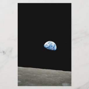 Papelería la tierra del universo del espacio lunar