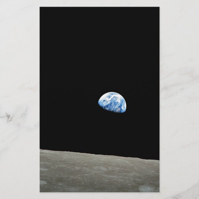 Papelería la tierra del universo del espacio lunar (Anverso)