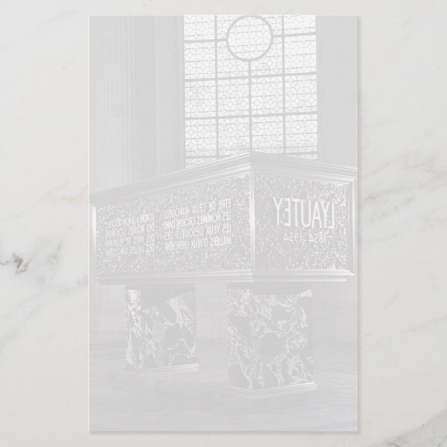 Papelería La vieja tumba Lyautey del Mariscal de París en Fr (Anverso)