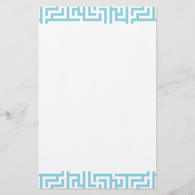 Papelería Laberinto blanco y azul claro (Anverso)