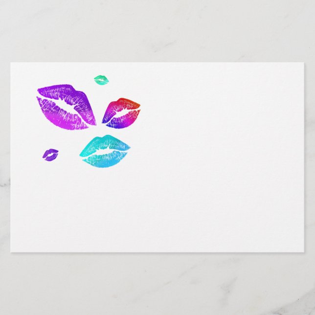Papelería Labios coloridos (Anverso)