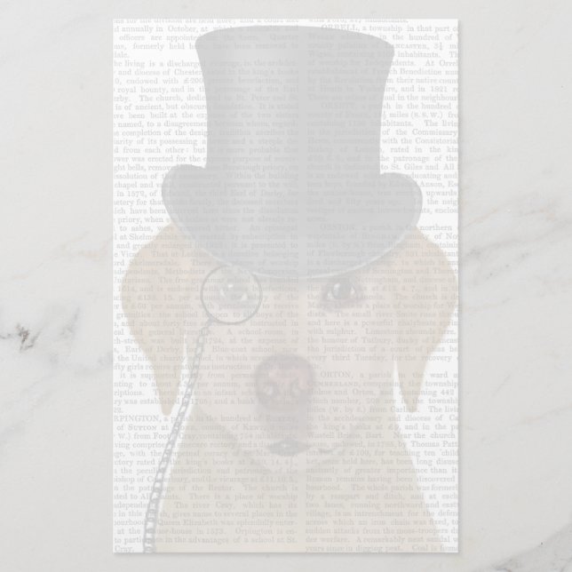 Papelería Labrador amarillo, hebilla formal y Gorra (Anverso)