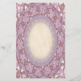 Papelería Lace rosa rosa con lino p2 Páginas de estantería