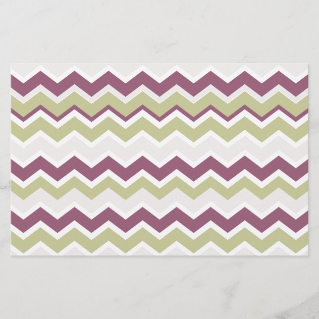Papelería Ladrillo Chevron monogramado (Anverso)