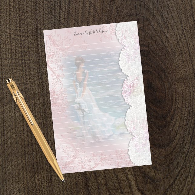Papelería Ladys Ocean View Faux Lace Lined (Subido por el creador)