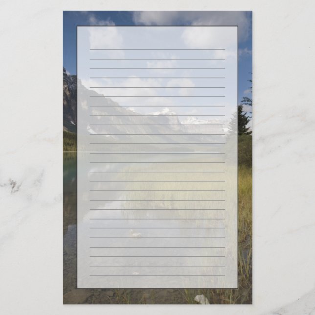 Papelería Lago de aves acuáticas a lo largo de la carretera  (Anverso)