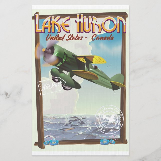 Papelería Lago Huron - EE. UU. - Canadá (Anverso)