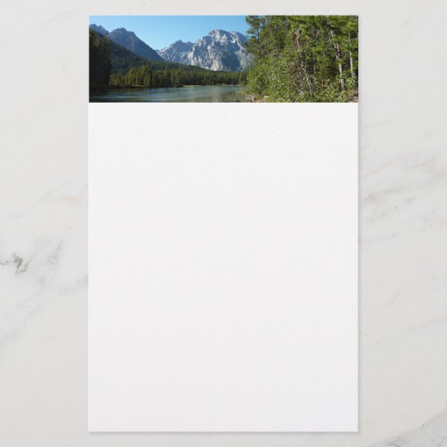 Papelería Lago Leigh en el Parque Nacional de Grand Teton (Anverso)