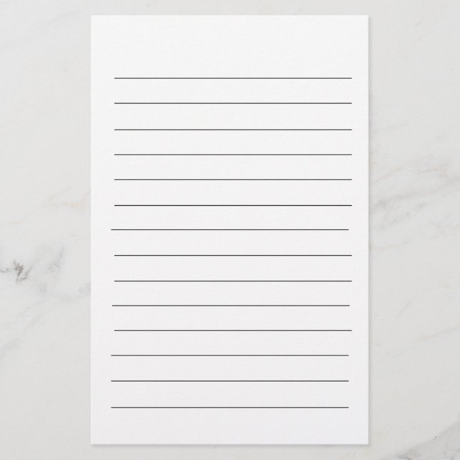 Papelería Lámina blanca elegante estándar simple (Anverso)