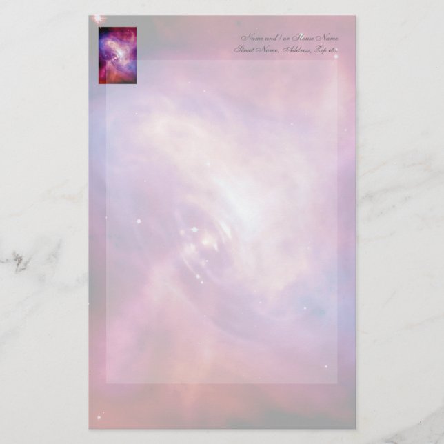 Papelería Lámina de tiempo pulsar del cangrejo - Estrella de (Anverso)