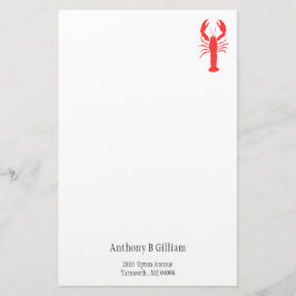 Papelería Langosta roja gráfica - personalizada