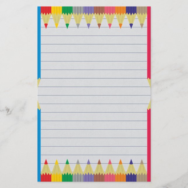 Papelería Lápices de colores (Anverso)