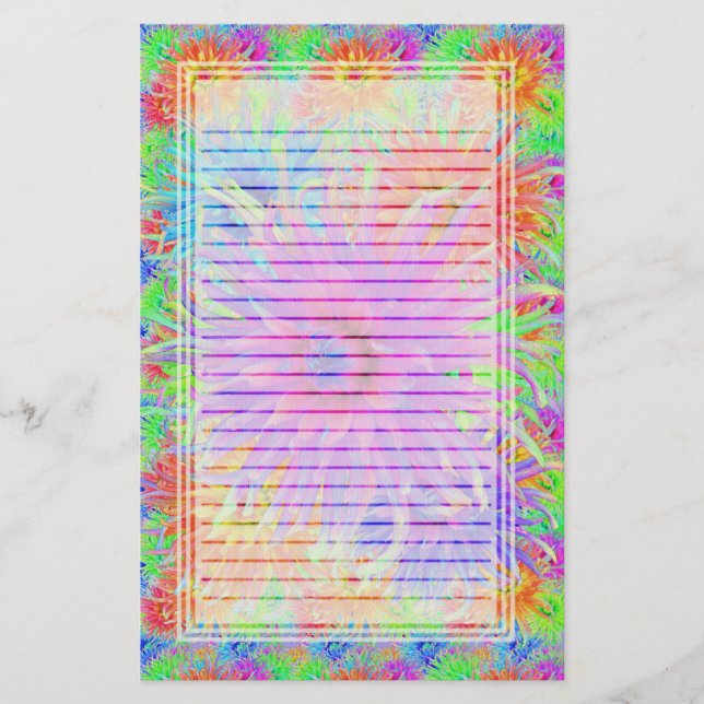 Papelería Las dalias pintadas alinearon los efectos de (Anverso)