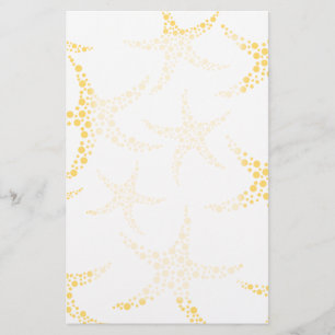 Papelería Las estrellas de mar modelan en amarillo y blanco