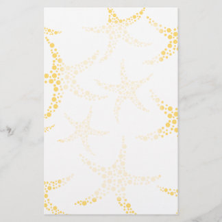 Papelería Las estrellas de mar modelan en amarillo y blanco