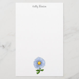 Papelería Las flores de la madre · Flor azul