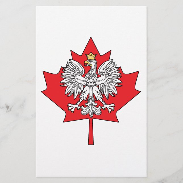 Papelería Leaf de arce canadiense polaco (Anverso)