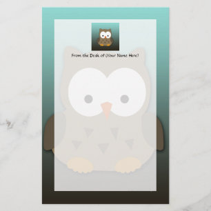 Papelería Lechuza de bebé personalizada