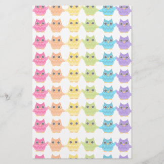 Papelería Lechuzas arcoiris