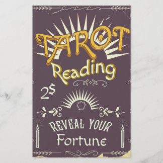 Papelería lector de tarot impresión vintage