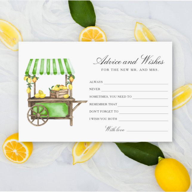 Papelería Lemon Citrus - Bridal Shower Advice and Wishes (Subido por el creador)