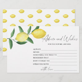 Papelería Lemon Citrus - Consejos y Deseos para Despedida de