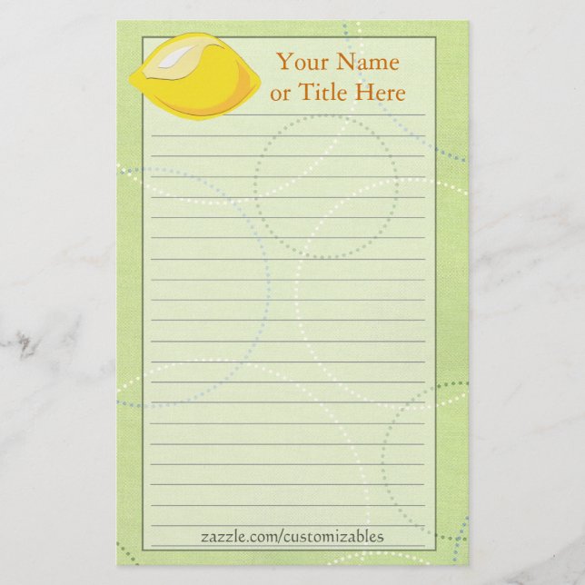 Papelería Lemon Stationery (Anverso)
