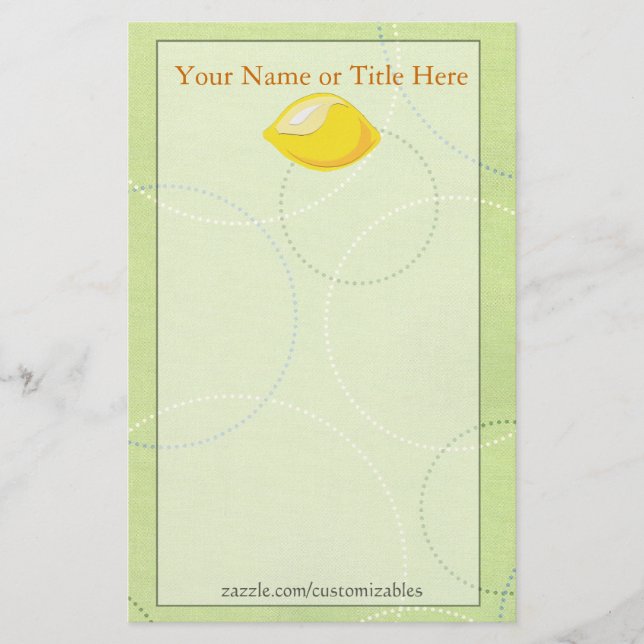 Papelería Lemon Stationery (Anverso)