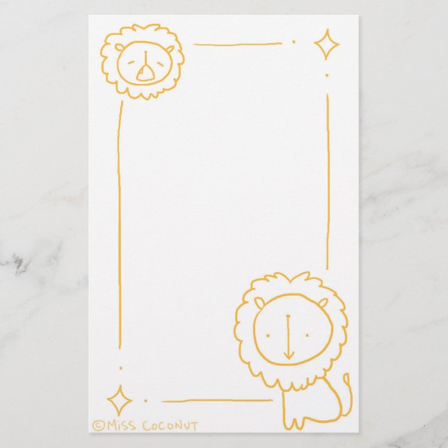 Papelería Leones de oro (Anverso)