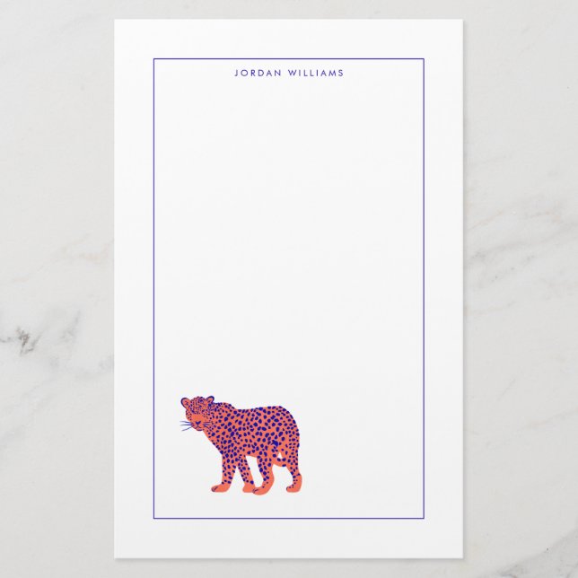 Papelería Leopardo brillante (Anverso)