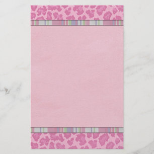 Papelería Leopardo rosado de la moda adolescente