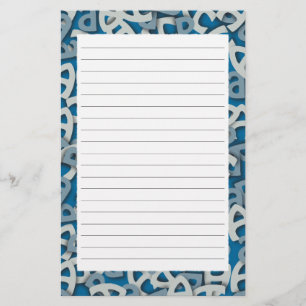 Papelería Letra a azul