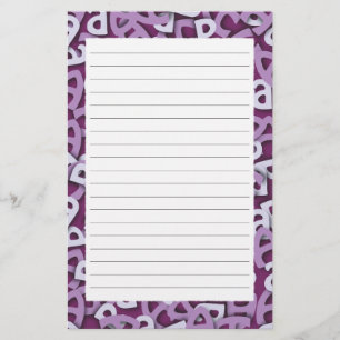 Papelería Letra a púrpura