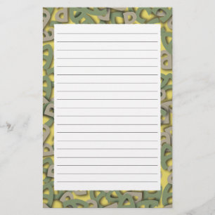 Papelería Letra a verde