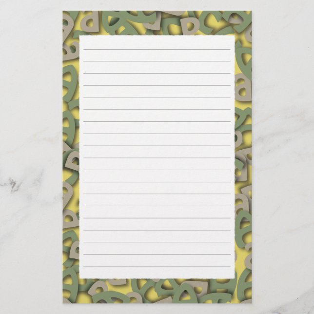 Papelería Letra a verde (Anverso)