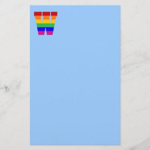 Papelería Letra arco iris W