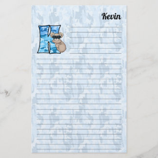 Papelería Letra azul koala mongram K lin