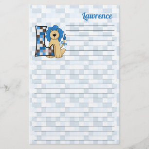 Papelería Letra azul lion monogramada L lin