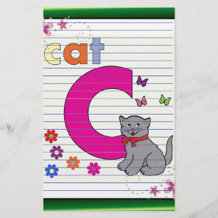 Papelería Letra C del gato