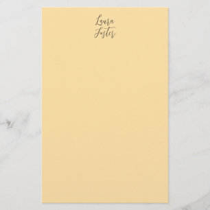 Papelería Letra Clásica Elegante Nombre Color Beige