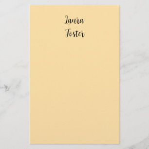 Papelería Letra Clásica Elegante Nombre Color Beige