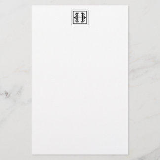 Papelería Letra H Monograma Stationery