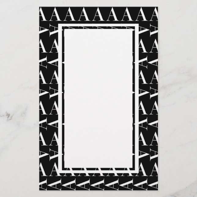 Papelería Letra inicial A de monograma (Anverso)